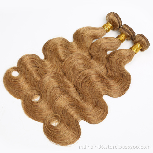 Wholesale Ombre Hair Bundles Body Wave T1B/4/27 30 613# Brazilian Hair Weave Bundles 3 Tone Blonde Human Hair Bundles
